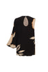 Gonzalez Crepe Chine Blouse / Black - Beige Gladiolos